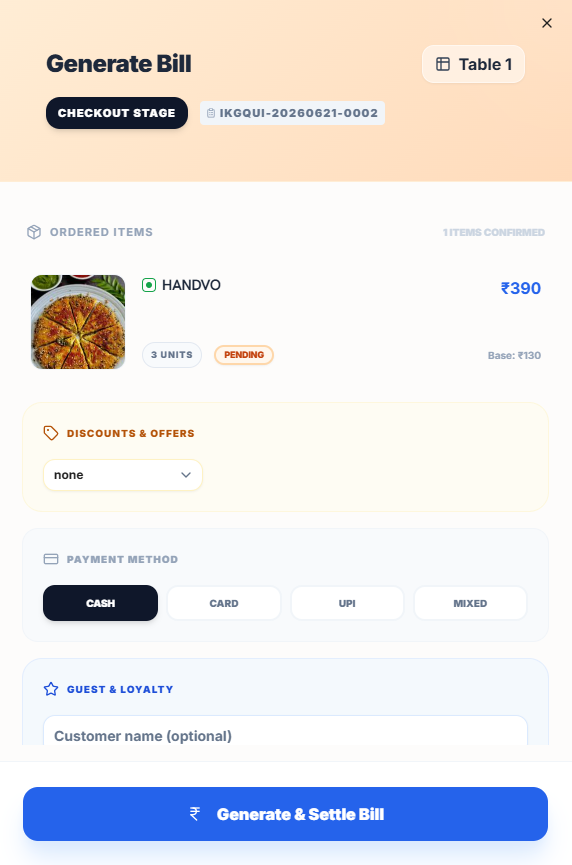 WebBill Café screenshot
